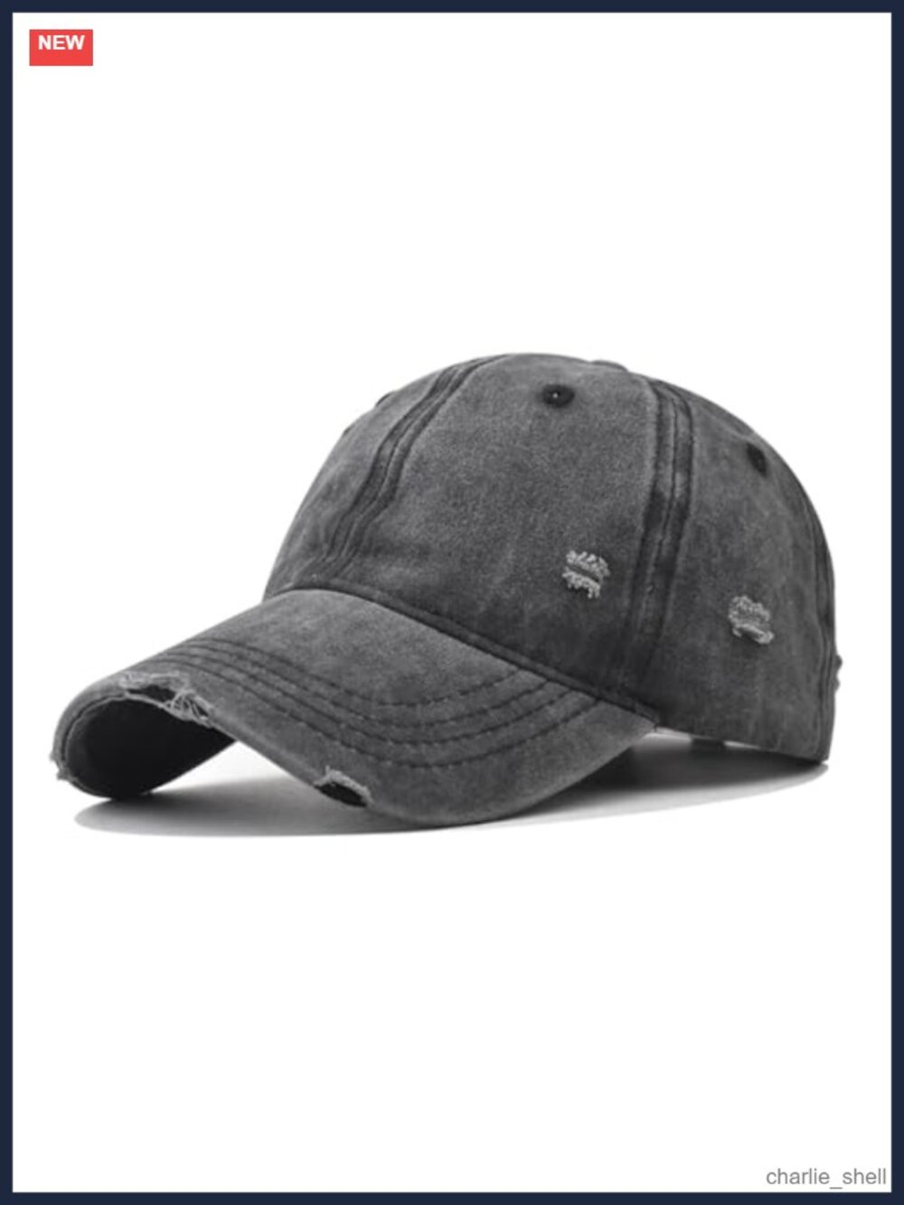 Classic Vintage Distressed Washed Cotton Baseball Cap Adjustable